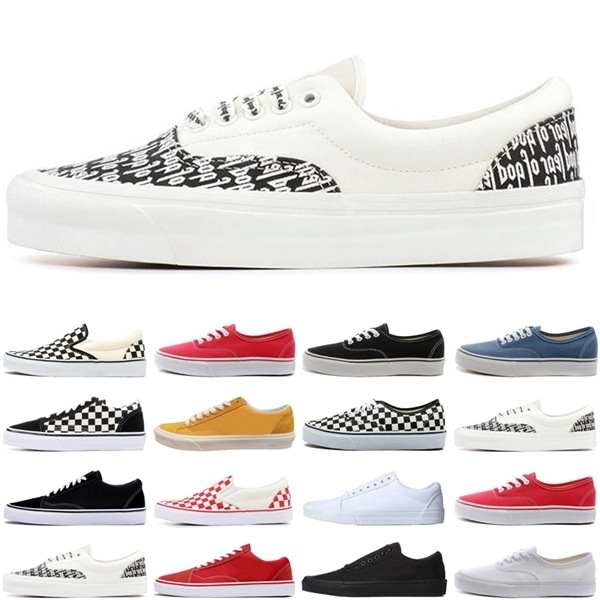 

Hot Sale old skool sneakers classic canvas slip on men women casual shoes white fear of god skate skateboard platform mens trainers, #1