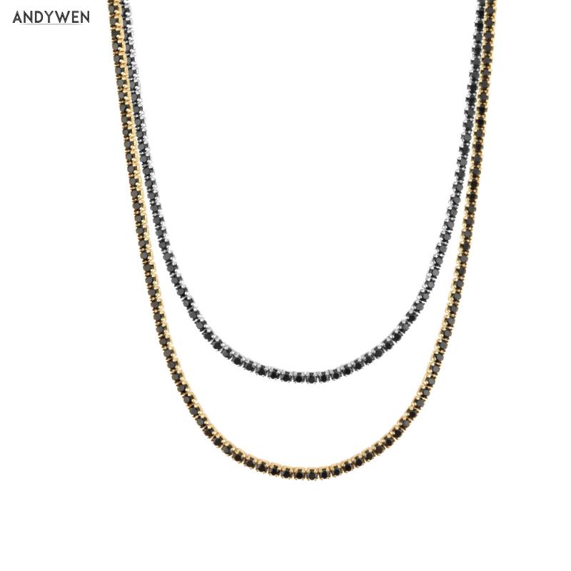 ANDYWEN 925 Sterling Silver Gold Long Chain Full Zircon Chain Choker Necklace 2021 Rock Punk Crystal CZ Luxury Jewelry Fine Rock
ANDYWEN 925 Sterling Silver Gold Long Chain Full Zircon Chain Choker Necklace 2021 Rock Punk Crystal CZ Luxury Jewelry Fine Rock