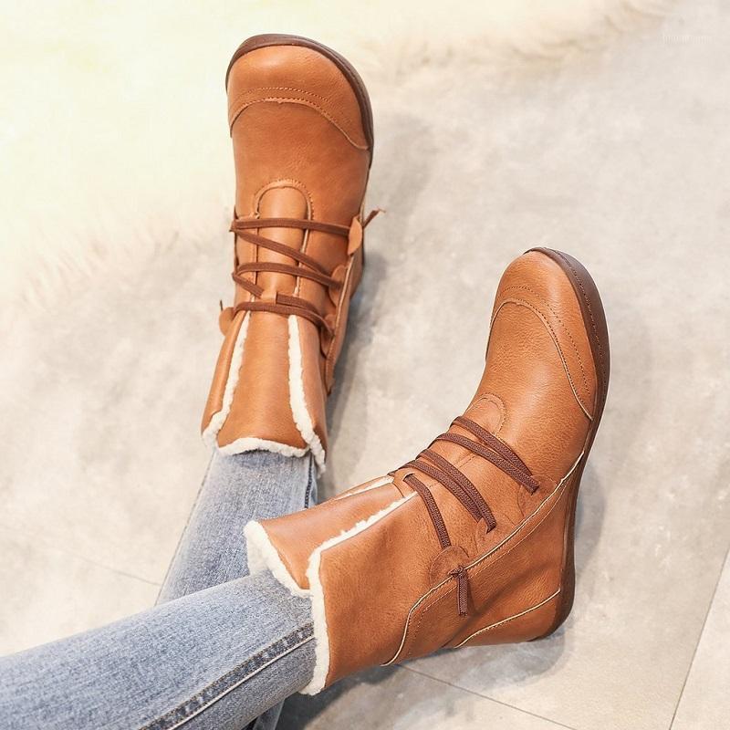 Women Snow Boots Winter Pu Leather Keep Warm Ladies Flat Ankle Boots Casual Lace Up Platform Plush Cotton Shoes Zapatos Mujer1, Coffee
Women Snow Boots Winter Pu Leather Keep Warm Ladies Flat Ankle Boots Casual Lace Up Platform Plush Cotton Shoes Zapatos Mujer1, Coffee