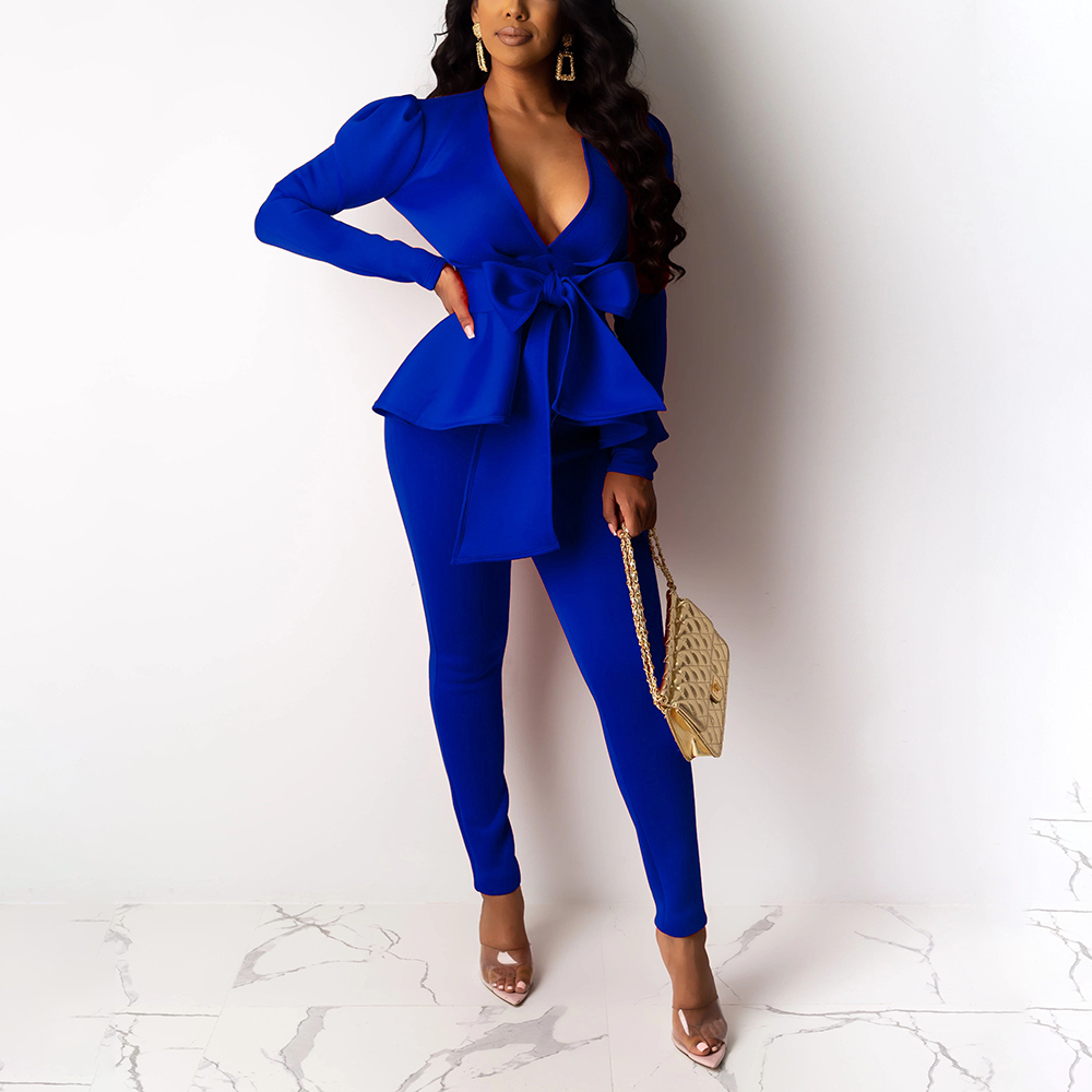 Woman Set 2 Pieces Long Sleeve Top and Pants Sexy Bowknot Club Outfits Office Ladies Party Two Pieces Suit Set Clothes Plus Size T200702, Black
Woman Set 2 Pieces Long Sleeve Top and Pants Sexy Bowknot Club Outfits Office Ladies Party Two Pieces Suit Set Clothes Plus Size T200702, Black