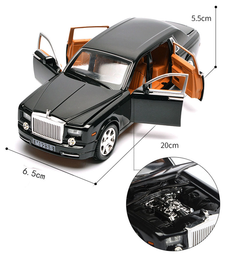 Rolls Die 1/24 Royce Phantom Alloy Cast Luxury Model Toy Car Simulation Sound Light Pull Back Collection Toys Vehicle
Rolls Die 1/24 Royce Phantom Alloy Cast Luxury Model Toy Car Simulation Sound Light Pull Back Collection Toys Vehicle
