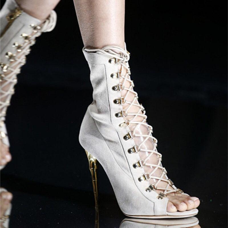 Summer Flock Sandal Booties Ladies Sexy Peep Toe Ankle Boots Party Ladies Botas Mujer Lace-Up Solid Women Boots Zapatos De Mujer, Black
Summer Flock Sandal Booties Ladies Sexy Peep Toe Ankle Boots Party Ladies Botas Mujer Lace-Up Solid Women Boots Zapatos De Mujer, Black