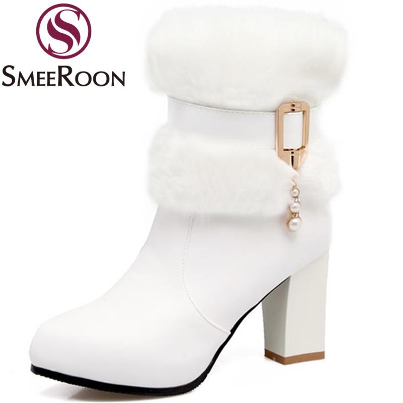 Smeeroon 2020 solid color string bead ankle boots for women elegant high heels boots keep warm winter fashion shoes woman, Beige
Smeeroon 2020 solid color string bead ankle boots for women elegant high heels boots keep warm winter fashion shoes woman, Beige