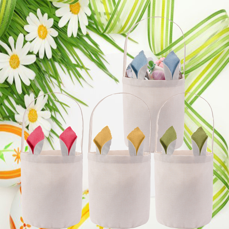 Sublimation Easter Rabbit Basket Festive Polyester Long Ears Bunny Bucket Blank DIY Easter Eggs Storage Bags with Handle
Sublimation Easter Rabbit Basket Festive Polyester Long Ears Bunny Bucket Blank DIY Easter Eggs Storage Bags with Handle