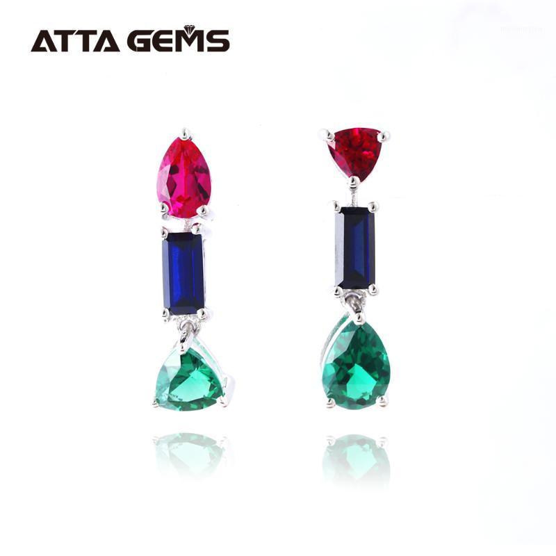 Women's Sterling Silver Stud Earring Created Emerald Ruby Sapphire Silver Earring Special Design for Women Birthday Gifts1
Women's Sterling Silver Stud Earring Created Emerald Ruby Sapphire Silver Earring Special Design for Women Birthday Gifts1