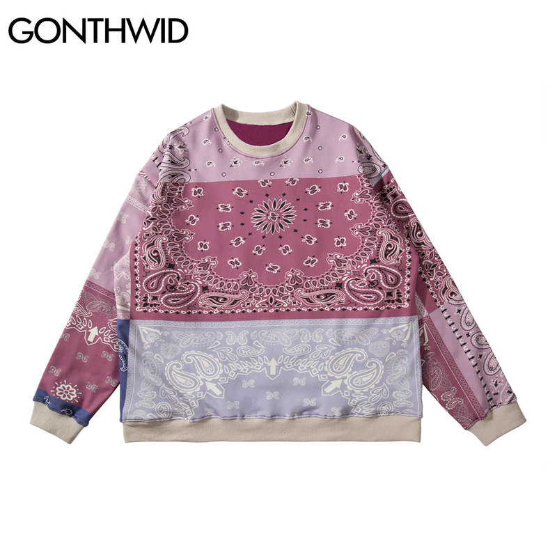 Bandana Paisley Pattern Color Block Patchwork Hoodies Harajuku Cotton Padded Sweatshirt Streetwear Hip Hop Thicken Tops, Kg-1
Bandana Paisley Pattern Color Block Patchwork Hoodies Harajuku Cotton Padded Sweatshirt Streetwear Hip Hop Thicken Tops, Kg-1