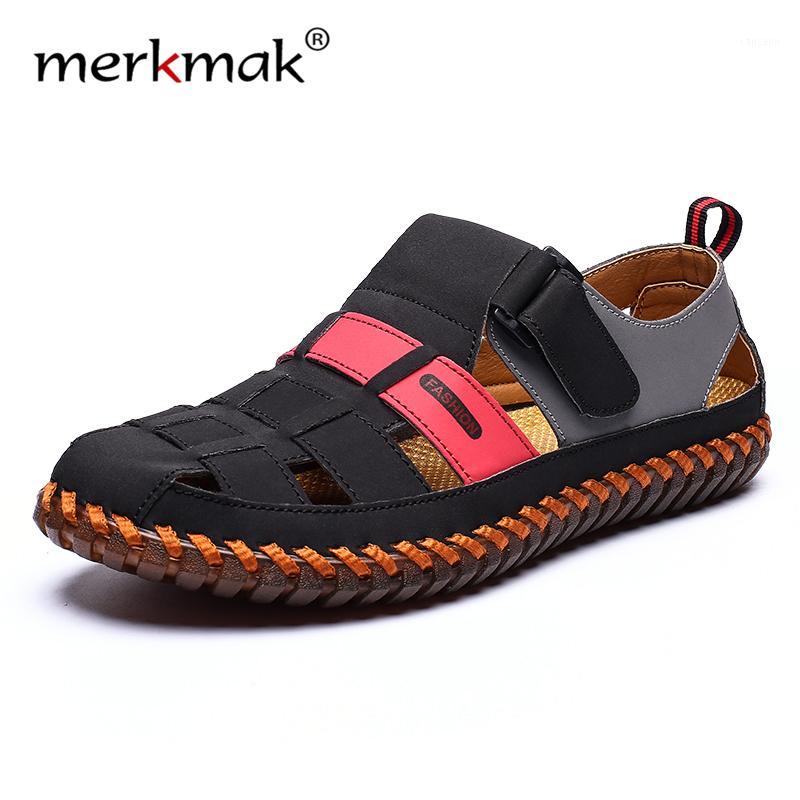 Merkmak Men Cow Leather Sandals Outdoor 2020 Summer Handmade Men Shoes Breathable Casual Shoes Footwear Walking Sandals1, T1
Merkmak Men Cow Leather Sandals Outdoor 2020 Summer Handmade Men Shoes Breathable Casual Shoes Footwear Walking Sandals1, T1