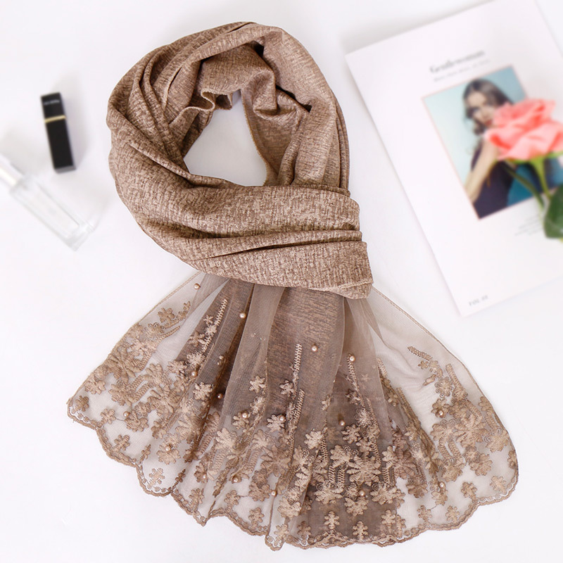 Fashion New Spring Winter Scarves for Women Shawls and Wraps Lady Plain Lace Floral Pashmina Headband Muslim Hijab Stoles 201018
Fashion New Spring Winter Scarves for Women Shawls and Wraps Lady Plain Lace Floral Pashmina Headband Muslim Hijab Stoles 201018
