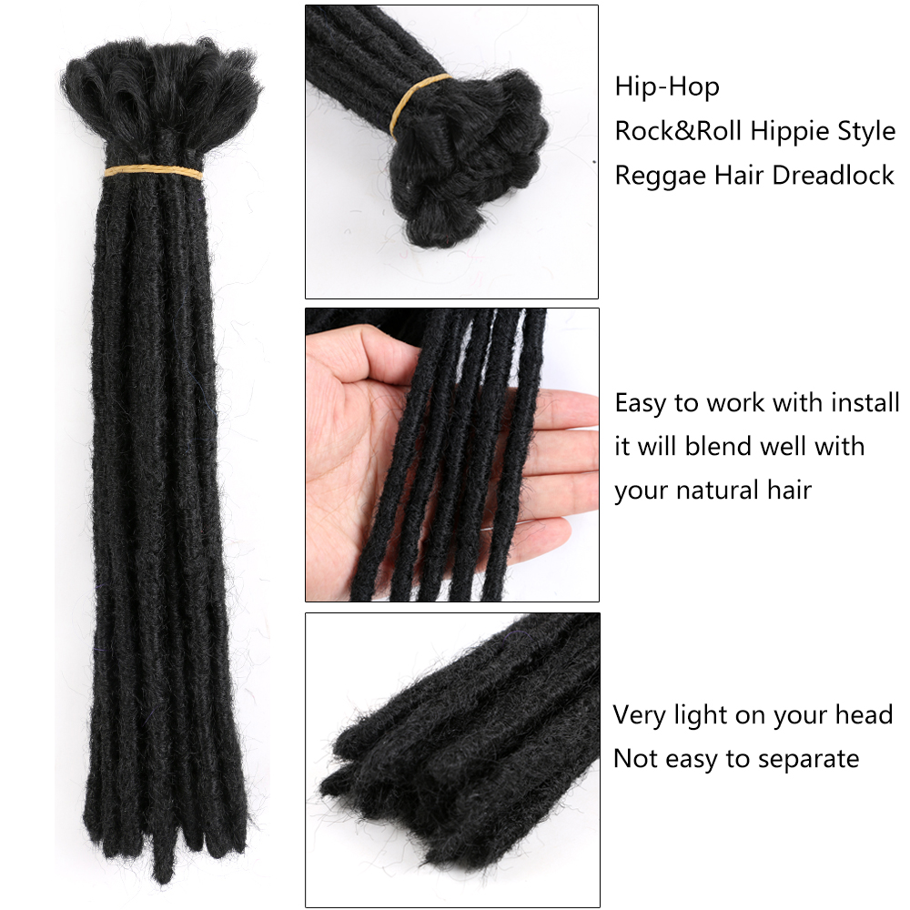 ShangHair Short Dreadlocks Hair Extensions For Hip-hop Black Men Synthetic Reggae Hair Pure Color 1Strands Per Pack
ShangHair Short Dreadlocks Hair Extensions For Hip-hop Black Men Synthetic Reggae Hair Pure Color 1Strands Per Pack