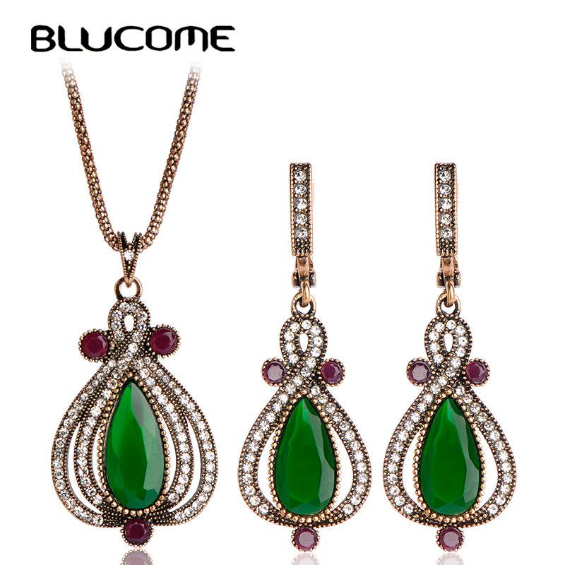 Earrings & Necklace Blucome Vintage Jewelry Sets Drop Pendant Antique Gold Resin Women Wedding Party Accessories Exquisite Gifts, As pic
Earrings & Necklace Blucome Vintage Jewelry Sets Drop Pendant Antique Gold Resin Women Wedding Party Accessories Exquisite Gifts, As pic