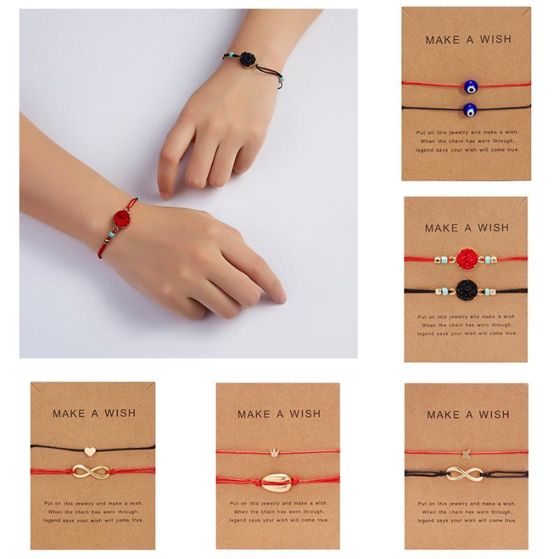 Charm Bracelets Rinhoo 2PCS Simple Geometric Pendant Bracelet Natural Stone Rope Chain With Cardboard Fashion Jewelry For Women Me
Charm Bracelets Rinhoo 2PCS Simple Geometric Pendant Bracelet Natural Stone Rope Chain With Cardboard Fashion Jewelry For Women Me