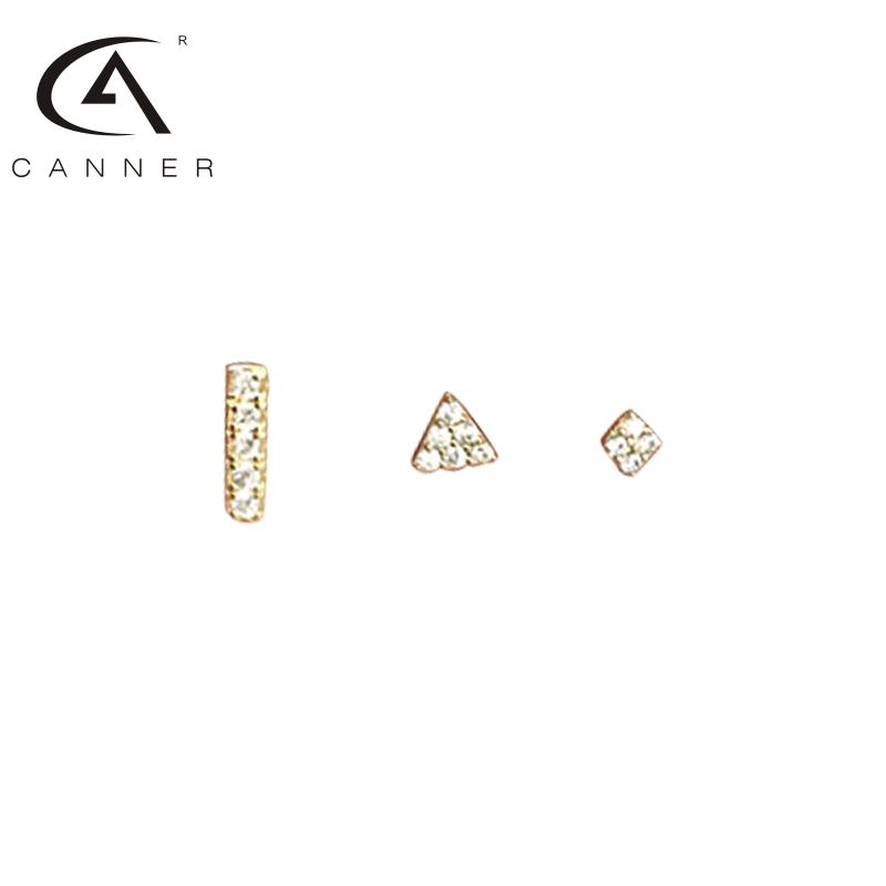 CANNER 925 Silver Earrings Geometric S925 Sterling Plata Piercing Stud Ear Rings 3PCS / Set Mini Popular BOHO Women Pendientes
CANNER 925 Silver Earrings Geometric S925 Sterling Plata Piercing Stud Ear Rings 3PCS / Set Mini Popular BOHO Women Pendientes