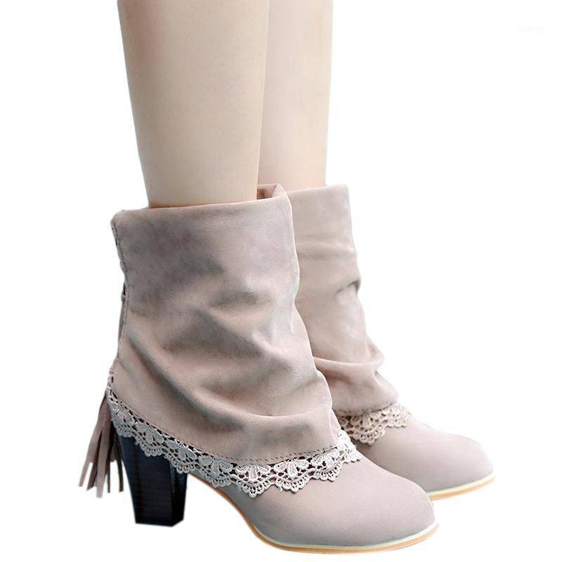 Sexy Lace Ladies 7cm High Heels Tassel Shoes Woman Winter Fashion Women Boots Sued Leather Round Toe Ankle Boots1, Khaki
Sexy Lace Ladies 7cm High Heels Tassel Shoes Woman Winter Fashion Women Boots Sued Leather Round Toe Ankle Boots1, Khaki