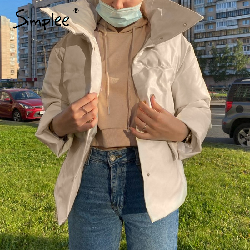 Fashion Lapel PU Leather Parkas Women Long Sleeve Warm Thick Women's Jacket High Street Faux Leather Autumn Winter Parka LJ201127