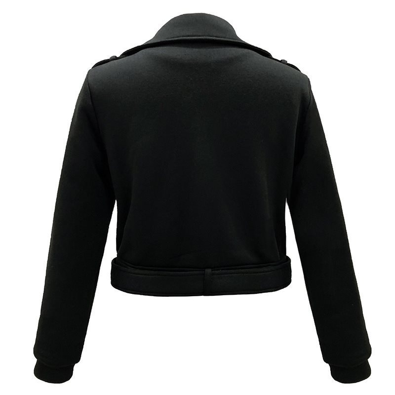 Autumn Gothic Warm High Street Casual Women Jackets Casual White Slim Plain Zipper Plus Size Overcoats Female Cool Overcoat 201030