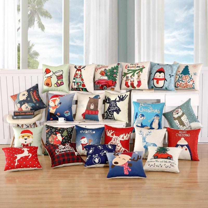 1Pcs Pillow Case Merry Christmas Decorations for Home Cartoon Elk Linen Decorative Pillows Cover Cushion Home Decor
1Pcs Pillow Case Merry Christmas Decorations for Home Cartoon Elk Linen Decorative Pillows Cover Cushion Home Decor