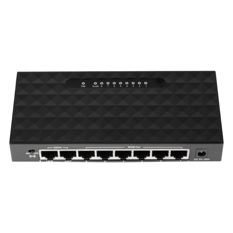 8 Port 10/100Mbps POE Fast Ethernet Network Switch Lan Hub Ethernet Smart Switcher for NVR Router Support 6-55V Power Supply
8 Port 10/100Mbps POE Fast Ethernet Network Switch Lan Hub Ethernet Smart Switcher for NVR Router Support 6-55V Power Supply