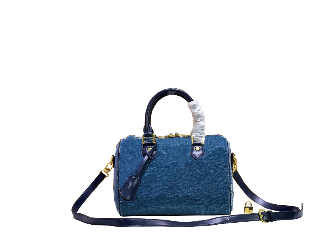 SPEEDY BANDOULIERE 25 30 BAG Denim Blue Duplex Printing Boston Bags shopping bags fashion Women Pillow Shoulder packet
SPEEDY BANDOULIERE 25 30 BAG Denim Blue Duplex Printing Boston Bags shopping bags fashion Women Pillow Shoulder packet