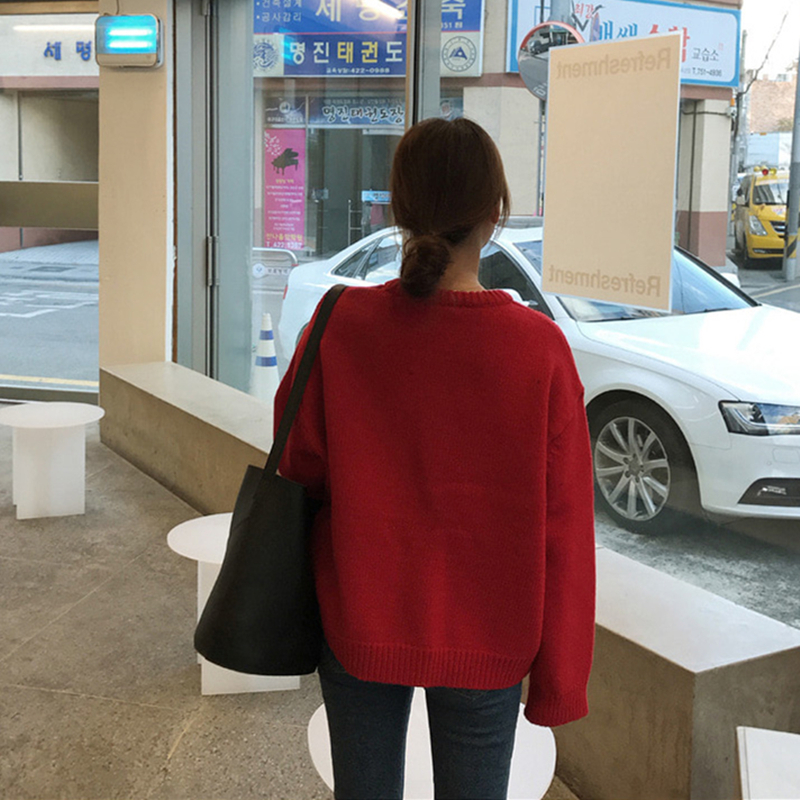 Colorfaith Autumn Winter Women Sweater Pullovers Minimalist Oversize Solid Color Knitted Elegant Ladies Jumpers SW1923 201017