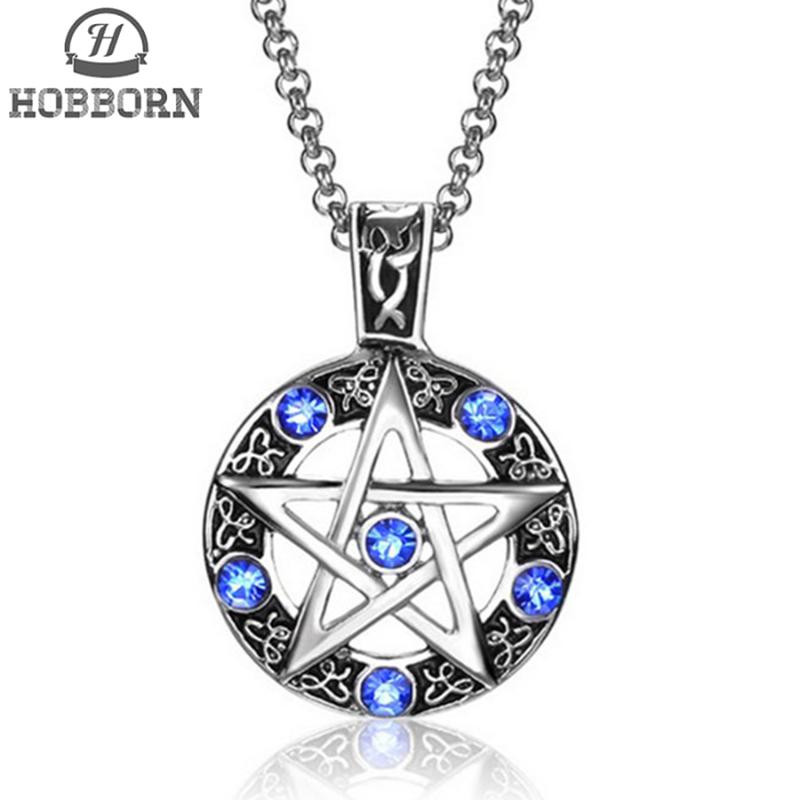 HOBBORN Vintage KORE Pentacle Jewelry Necklaces & Pendents Women Titanium Steel Amulet Kabbalah Pendent Men Rhinestone Necklace
HOBBORN Vintage KORE Pentacle Jewelry Necklaces & Pendents Women Titanium Steel Amulet Kabbalah Pendent Men Rhinestone Necklace