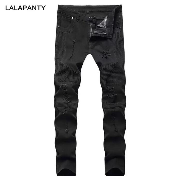 LALAPANTY representative jeans clothing slp blue/black ripped men's slim fit denim straight biker skinny men ripped pants
LALAPANTY representative jeans clothing slp blue/black ripped men's slim fit denim straight biker skinny men ripped pants