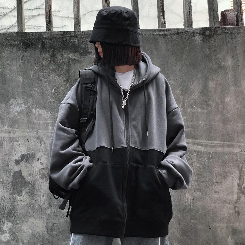 Korean Fleece Hoodies for Women Sweatshirts Vintage Patchwork Zip Up Hoodies Winter Clothes Hiphop 2020 New Streetwear 016S501, Black
Korean Fleece Hoodies for Women Sweatshirts Vintage Patchwork Zip Up Hoodies Winter Clothes Hiphop 2020 New Streetwear 016S501, Black