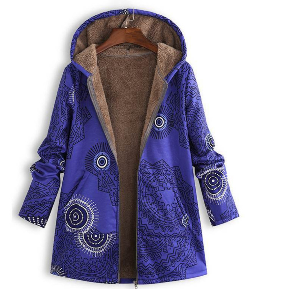 Women's Autumn Jacket Women Female Windbreaker Leather Jacket Coat Floral Print Hooded Pockets Vintage Coats Herbst Jacke Damen 201106