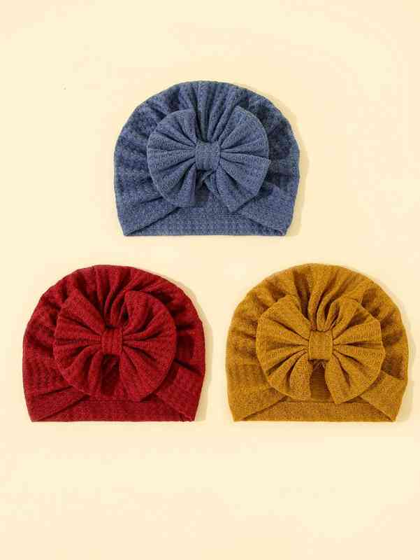 3pcs Baby Bow Knot Decor Hat SHE03