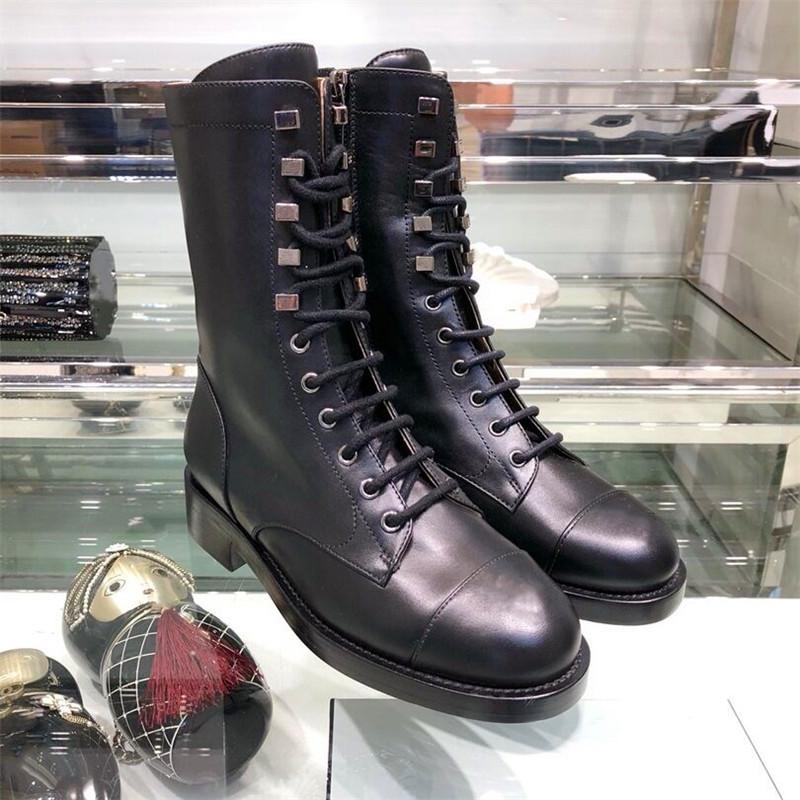 Lace-Up Boots Rivet Mid-Tube Boots Buckle Short Side Zipper Handsome Knight Black All-Match Women's Shoes, As show
Lace-Up Boots Rivet Mid-Tube Boots Buckle Short Side Zipper Handsome Knight Black All-Match Women's Shoes, As show