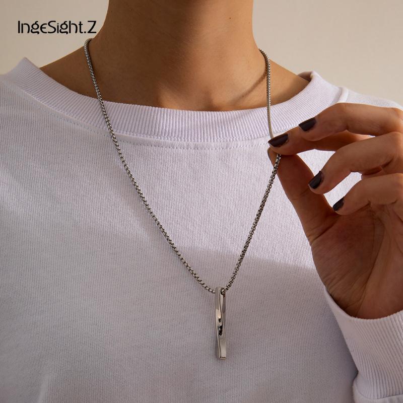 IngeSight.Z High Quality Stainless Steel Stick Pendant Necklace for Women Men Silver Color Long Strip Chain Necklaces Jewelry
IngeSight.Z High Quality Stainless Steel Stick Pendant Necklace for Women Men Silver Color Long Strip Chain Necklaces Jewelry