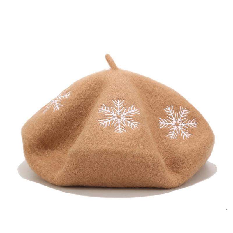 Berets Women's Snowflake Embroidery Lovely Vintage Painter Hat Beret Cap Boinas Mujer Invierno Czapka Dziewczynka T#, Beige
Berets Women's Snowflake Embroidery Lovely Vintage Painter Hat Beret Cap Boinas Mujer Invierno Czapka Dziewczynka T#, Beige