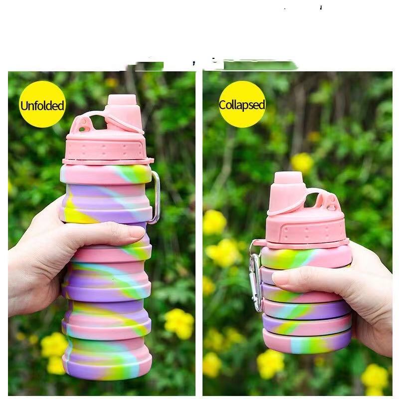 2021 new silicone foldable sports kettle new handle cover camouflage outdoor fitness portable foldable cup 500ml9, Multi
2021 new silicone foldable sports kettle new handle cover camouflage outdoor fitness portable foldable cup 500ml9, Multi