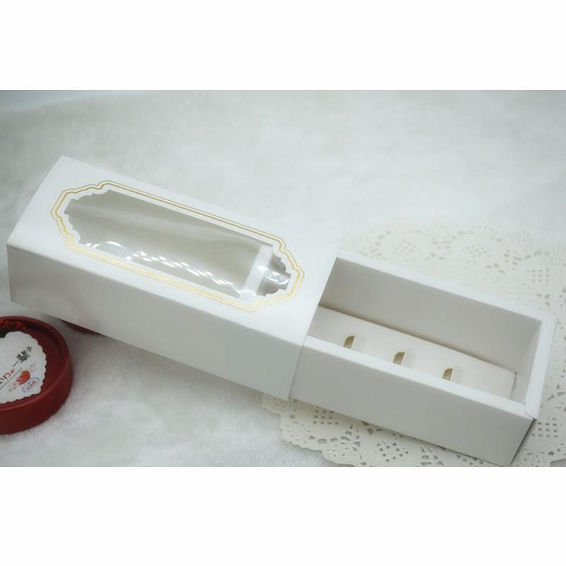 Macaron Packing Boxes Wedding Party 5/10 Pack Cake Storage Biscuit Clear Window Paper Box Cake Decoration Baking Ornaments VT1889
