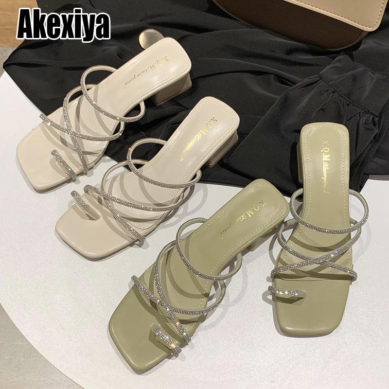 Women's Slippers Woman Rhinestone Open toe Ladies green Elegant Female Shoes Summer Outside Fashion o482, Beige
Women's Slippers Woman Rhinestone Open toe Ladies green Elegant Female Shoes Summer Outside Fashion o482, Beige