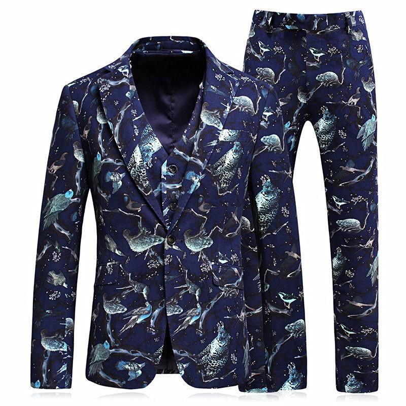 Men' suit men' printed casual suit three-piece (jacket + pants + vest) wedding groom dress suits with pants, Multi
Men' suit men' printed casual suit three-piece (jacket + pants + vest) wedding groom dress suits with pants, Multi