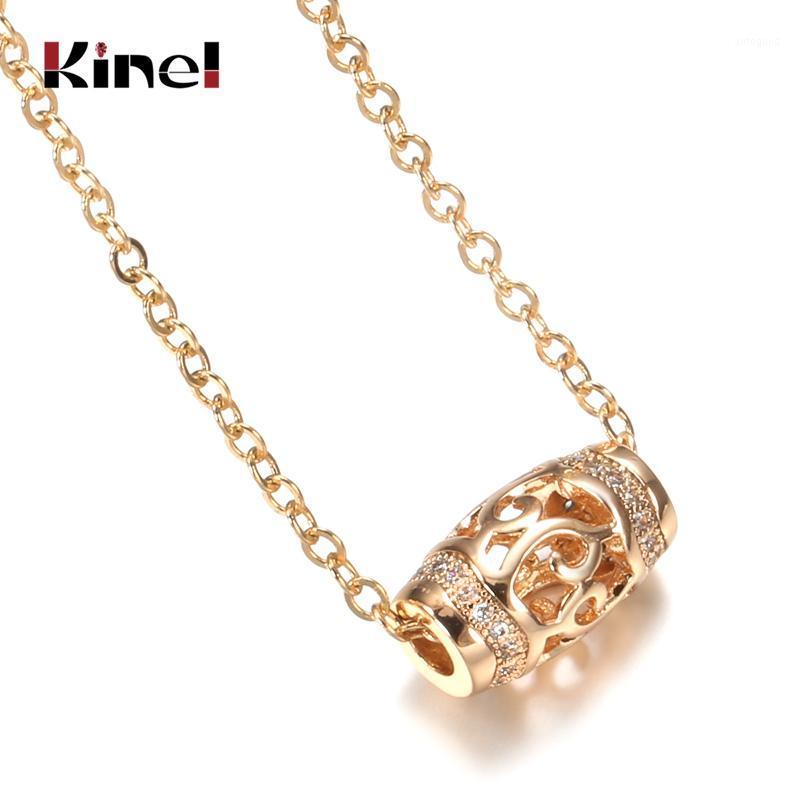 Chains Kinel Luxury Hollow Flower Necklace Micro-wax Inlay Natural Zircon 585 Rose Gold Round Long Pendants Women Fine Fashion Jewelry1 
Chains Kinel Luxury Hollow Flower Necklace Micro-wax Inlay Natural Zircon 585 Rose Gold Round Long Pendants Women Fine Fashion Jewelry1