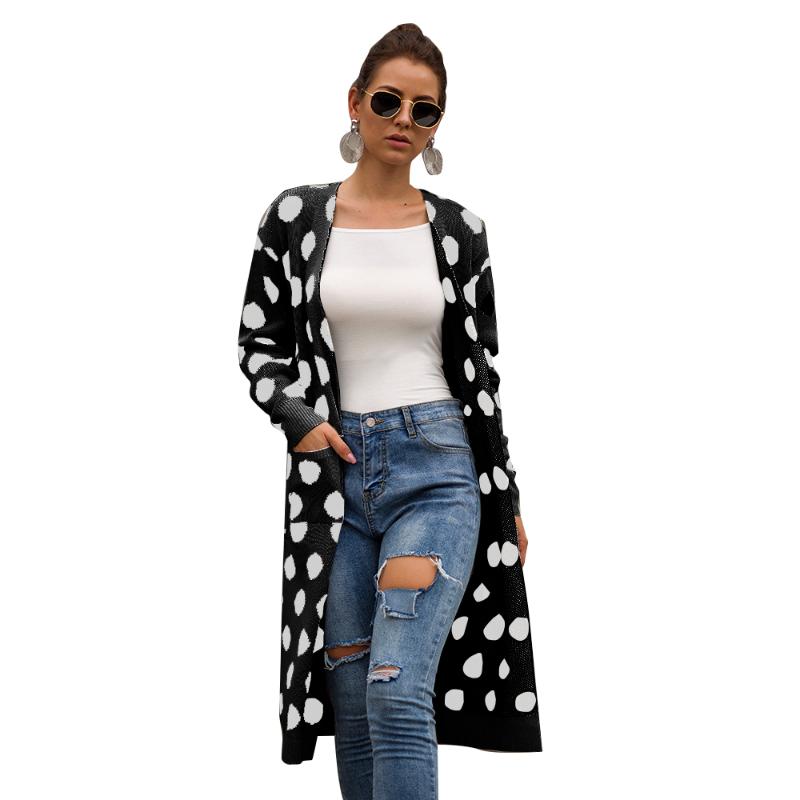 Cotton Long Style Women Long Cardigan 2020 Autumn Womens Loose Printed Dot Outwear Sweater Cardigan Ladies Fashion Coat, Black
Cotton Long Style Women Long Cardigan 2020 Autumn Womens Loose Printed Dot Outwear Sweater Cardigan Ladies Fashion Coat, Black