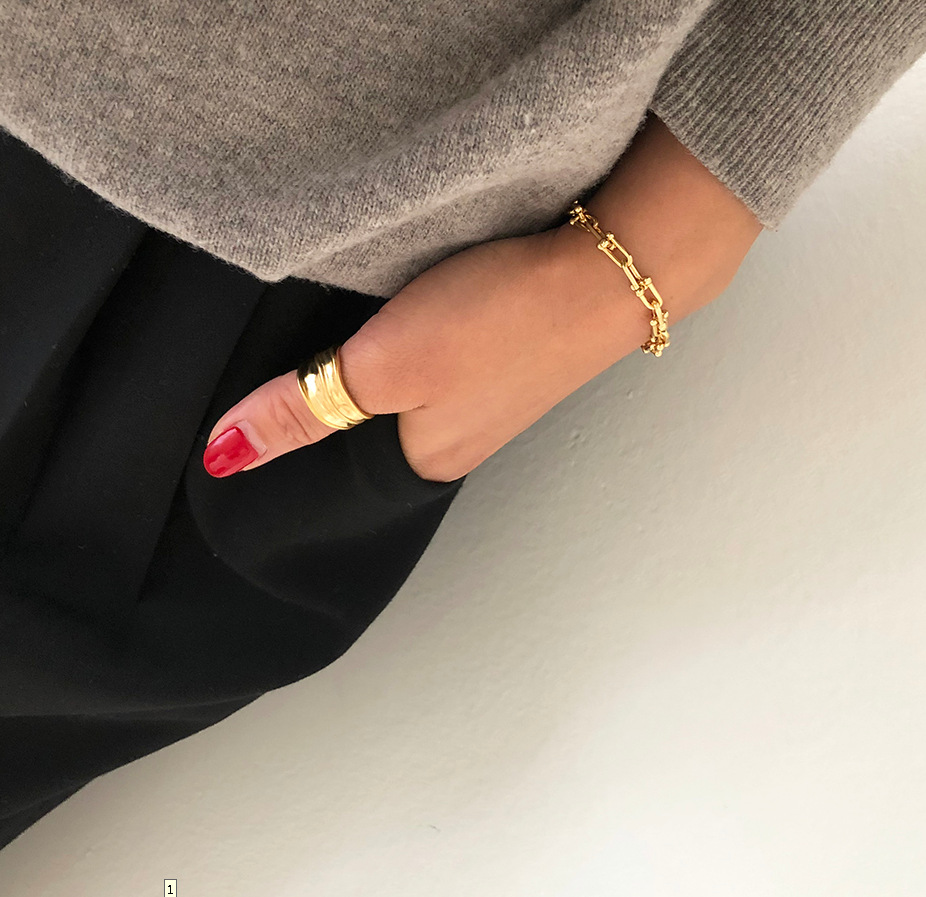 New minimalism 925 sterling silver handmade vintage jewelry American European designer irregular adjustable rings in gold and rhodium colors
