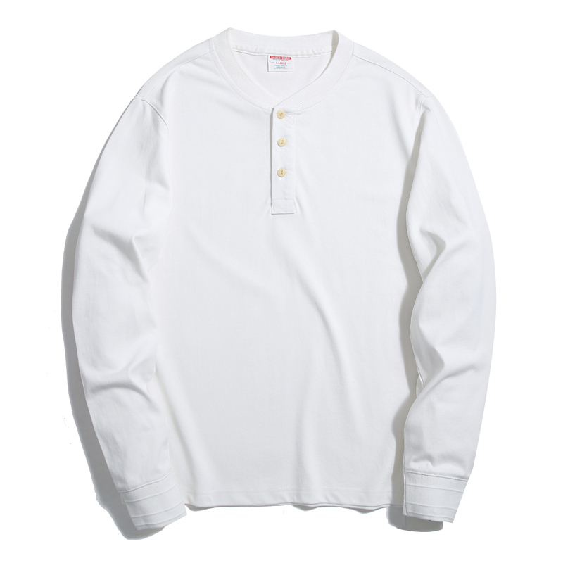 SauceZhan Thich Long Sleeve T-shirt Men T Shirt Mens T Shirts Fashion Henry Collar Shirt Men Solid Man T-shirt henry collar 201202
