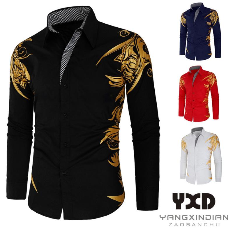 2020 High Quality Mens Cotton Shirt Casual Bronzing Printed Shirts For Men Free Shipping Slim Fit Male Shirts Top Sell Camisas, Black
2020 High Quality Mens Cotton Shirt Casual Bronzing Printed Shirts For Men Free Shipping Slim Fit Male Shirts Top Sell Camisas, Black