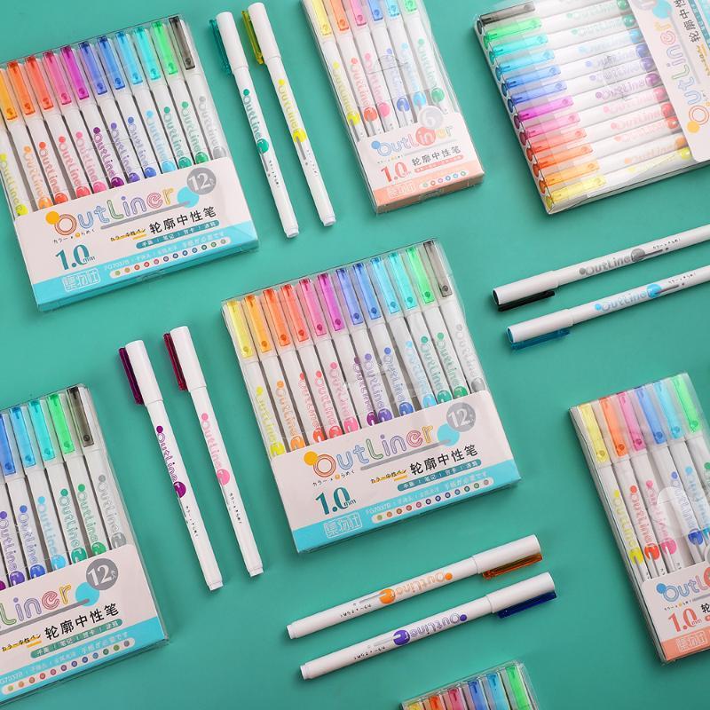 JIANWU 6/12pcs/set 1mm Draw Marker Outliner Gel Pen Kawaii journal Pen for Student School Supplies Office & Stationery1
JIANWU 6/12pcs/set 1mm Draw Marker Outliner Gel Pen Kawaii journal Pen for Student School Supplies Office & Stationery1