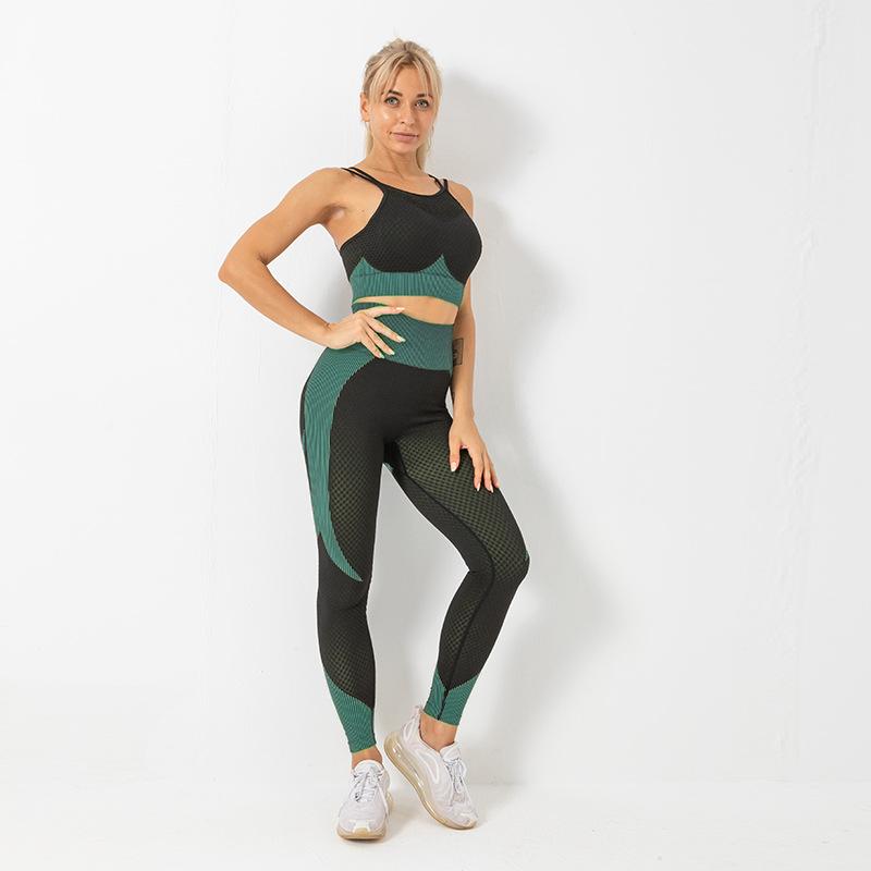 Seamless Woman Yoga Set High Elastic Slim Fit Sling Vest High Waist Stretchy Hips Up Breathable Running Fitness Sport Activewear, Blue
Seamless Woman Yoga Set High Elastic Slim Fit Sling Vest High Waist Stretchy Hips Up Breathable Running Fitness Sport Activewear, Blue
