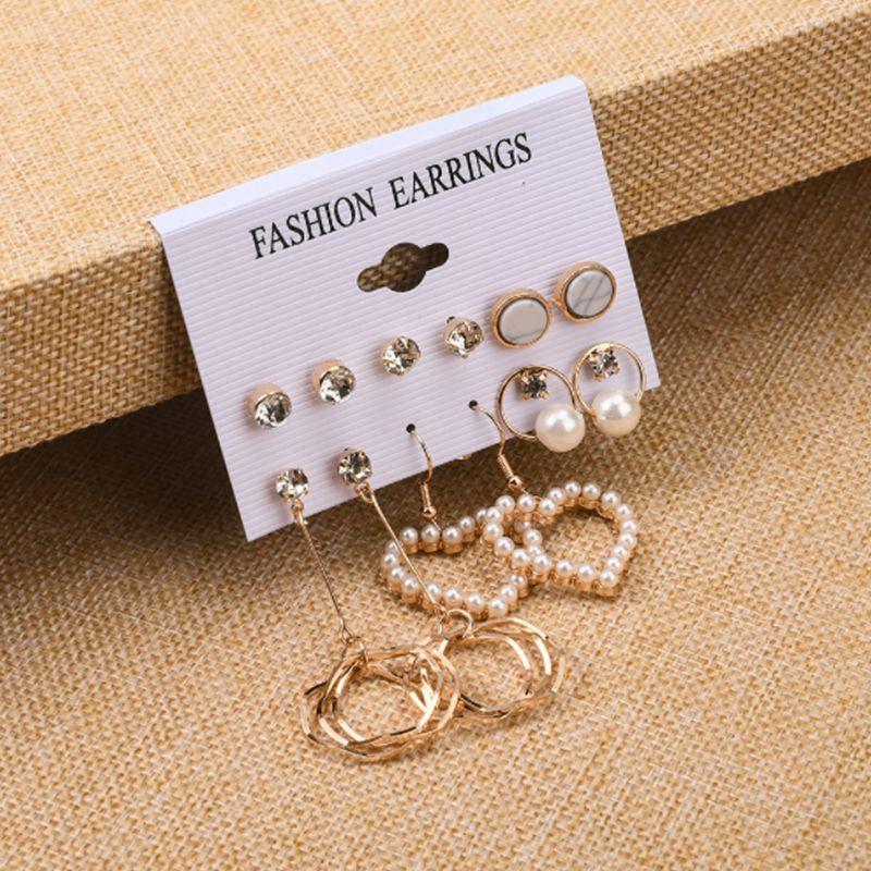 Dangle & Chandelier Korean Fashion Stud Earrings Set For Women Trendy Gold Color Pearl Heart Hanging Wedding Party Birthday Jewelry
Dangle & Chandelier Korean Fashion Stud Earrings Set For Women Trendy Gold Color Pearl Heart Hanging Wedding Party Birthday Jewelry