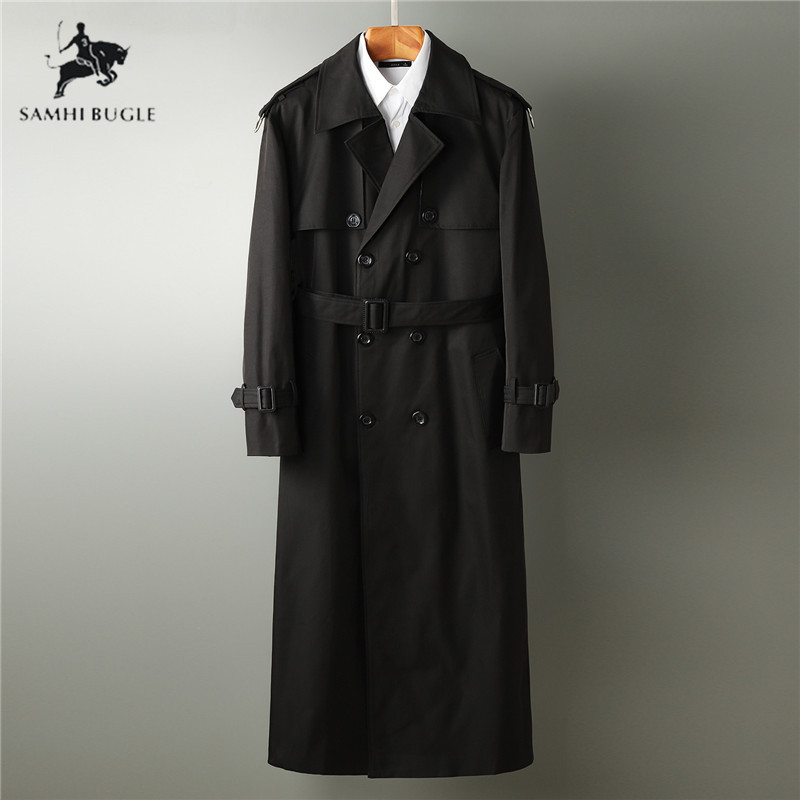6XL 7XL 8XL 9XL Genuine Highslit Trench Coat Windbreaker Long Fatal Classic Windbreaker Wu Jing Won the Handsome XLong Coat 201120