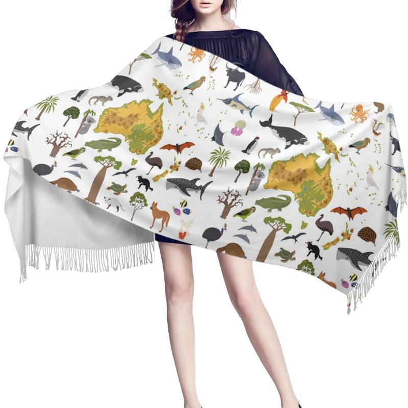 Women Cashmere Scarf Autumn Winter Hijab Wrap Australian Plant Animal Birds Marine Animal Printed Shawls Headband Ladies Scarves
Women Cashmere Scarf Autumn Winter Hijab Wrap Australian Plant Animal Birds Marine Animal Printed Shawls Headband Ladies Scarves