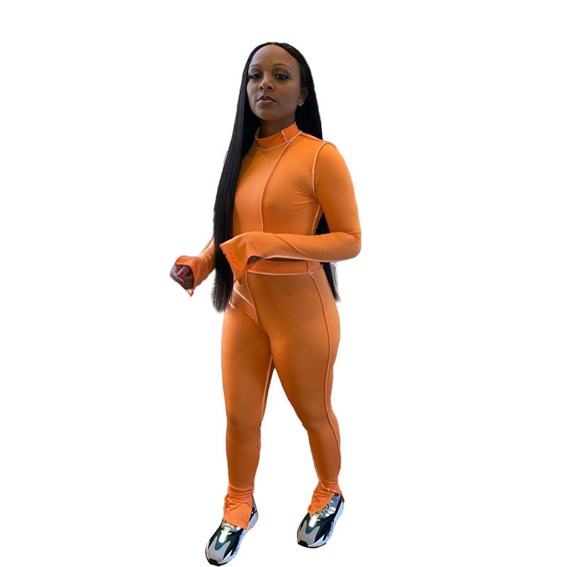Womens outfits tracksuits long sleeve 2 piece set tracksuit jogging sportsuit shirt leggings sweatshirt pants suit selling Print Pencil