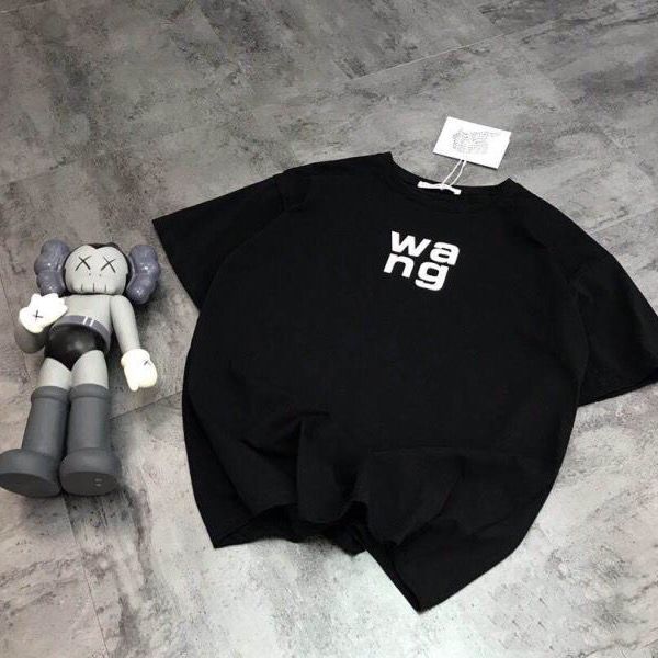 Men' and women' wang letter print loose short sleeve alexander T-shirt, As pictures
Men' and women' wang letter print loose short sleeve alexander T-shirt, As pictures
