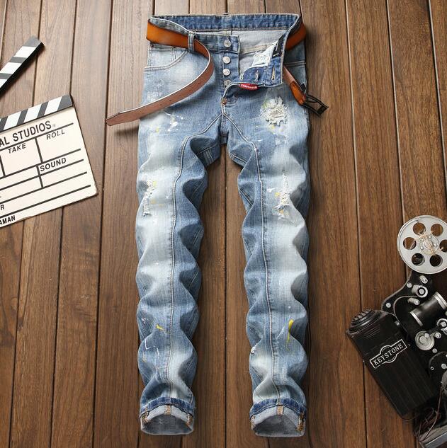 20SS Men's brand Designers Jeans Distressed Ripped Biker Slim Fit Motorcycle Biker Denim For Mens Leisure fashion high quality Jeans A110, Blue
20SS Men's brand Designers Jeans Distressed Ripped Biker Slim Fit Motorcycle Biker Denim For Mens Leisure fashion high quality Jeans A110, Blue