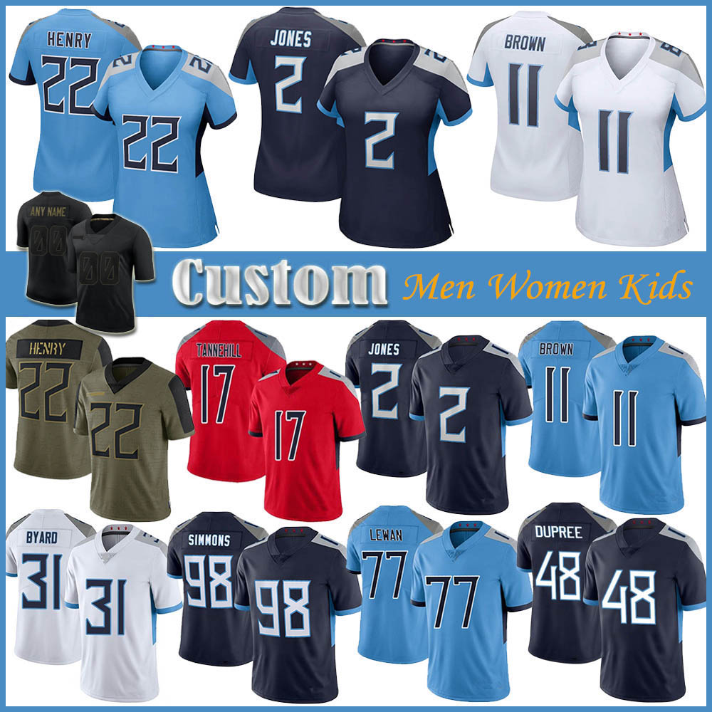 22 Derrick Henry 11 AJ Brown Custom Men Women Kids Football Jersey 2 Julio Jones 17 Ryan Tannehill 31 Kevin Byard 7 DOnta Foreman Jeffery Simmons Taylor Lewan Bud Dupree, Shown
22 Derrick Henry 11 AJ Brown Custom Men Women Kids Football Jersey 2 Julio Jones 17 Ryan Tannehill 31 Kevin Byard 7 DOnta Foreman Jeffery Simmons Taylor Lewan Bud Dupree, Shown