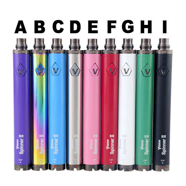 Vision Spinner 2 II Battery 1600mAh Ego C Twist Variable Voltage VV 3.3-4.8V Battery For 510 Thread Nautilus Mini Protank Atomizer
Vision Spinner 2 II Battery 1600mAh Ego C Twist Variable Voltage VV 3.3-4.8V Battery For 510 Thread Nautilus Mini Protank Atomizer